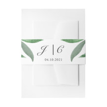 Elegant Eucalyptus Botanical Monogram White