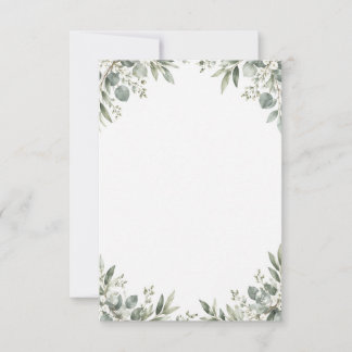 Elegant Eucalyptus Botanical RSVP Card OSA Kort