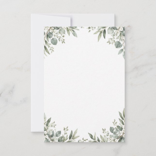 Elegant Eucalyptus Botanical RSVP Card OSA Kort (Framsida)