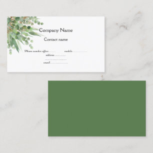 Elegant Eucalyptus Botanical Visitkort