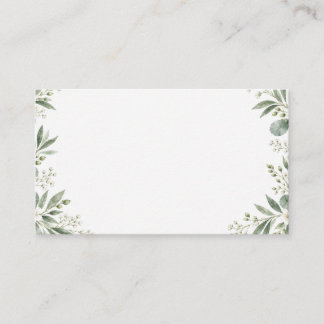 Elegant Eucalyptus Botanical Wedding Enclosure Car Tilläggskort