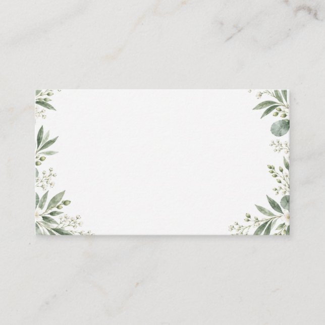 Elegant Eucalyptus Botanical Wedding Enclosure Car Tilläggskort (Framsida)