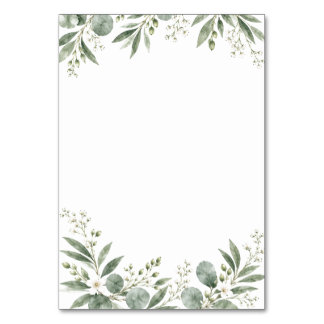 Elegant Eucalyptus Botanical Wedding Table Number Bordsnummer