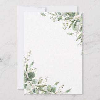 Elegant Eucalyptus Botanical Wedding Thank You Car Tack Kort