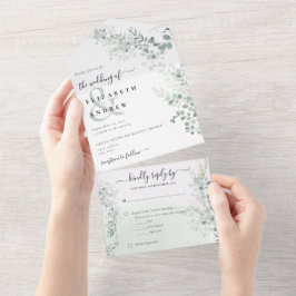 Elegant Eucalyptus Botaniskt utbyte QR kod Bröllop