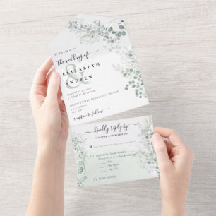 Elegant Eucalyptus Botaniskt utbyte QR kod Bröllop