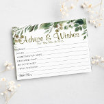 Elegant Eucalyptus Bröllop Advice Önskemål kort<br><div class="desc">Bröllop Advice och önskemål Cards for bride and groom keepsaké,  Önskemål för Mr & Mrs. - Möhippa,  Bachelorette Games.</div>