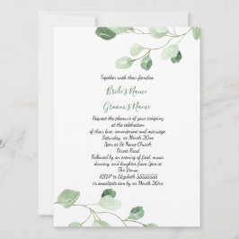 elegant eucalyptus bröllop inbjudningar