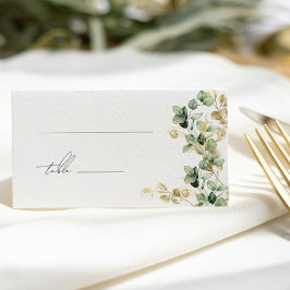 Elegant Eucalyptus Bröllop ortkort Kort