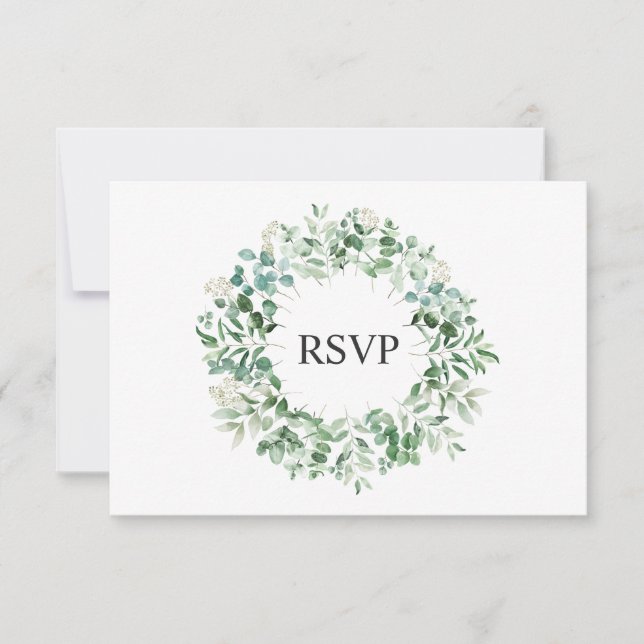 Elegant Eucalyptus bröllop OSA Card (Framsida)