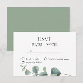Elegant Eucalyptus Bröllop OSA Kort