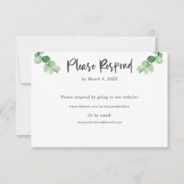 Elegant Eucalyptus bröllop OSA Online Webbplats Kort