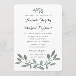 Elegant Eucalyptus Bröllop Suite Inbjudningar