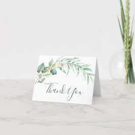 Elegant Eucalyptus Bröllop - tack för ditt kort