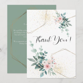 Elegant Eucalyptus Bröllop - tackkort Tack Kort