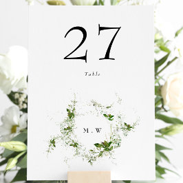 Elegant Eucalyptus Elegant av utandning Monogram B Bordsnummer