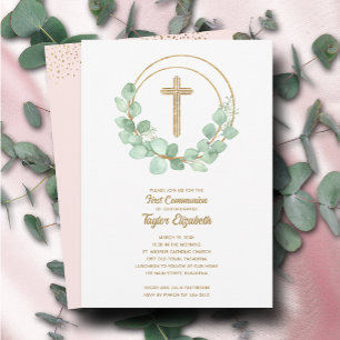 Elegant Eucalyptus Första Rosan i gemenskapen Inbjudningar