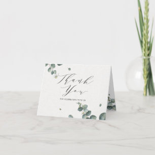 Elegant Eucalyptus Foto-mappat tackkort