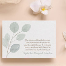 Elegant Eucalyptus Funeral Tack Bereavement