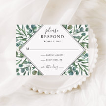 Elegant Eucalyptus Geometric Greenery Bröllop