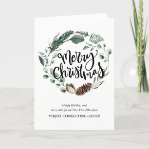 Elegant Eucalyptus Gräs Greenery Photo Business Helgkort