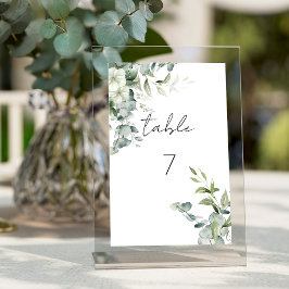 Elegant Eucalyptus Greenery Bordsnummer
