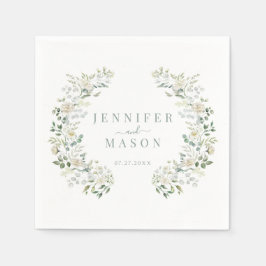 Elegant Eucalyptus Greenery Botanical Bröllop Pappersservett