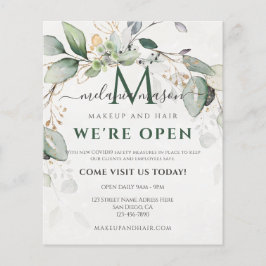 Elegant Eucalyptus Greenery Botanical Flygblad