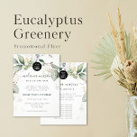 Elegant Eucalyptus Greenery Botanical Promotional Reklamblad<br><div class="desc">Elegant Eucalyptus Greenery Botanical Promotional Flyer</div>