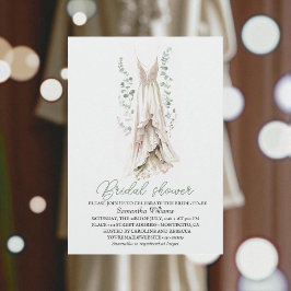 Elegant Eucalyptus Greenery Bridal Shower Inbjudningar