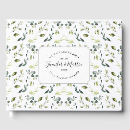 Elegant Eucalyptus & Greenery Bröllop Gästböcker