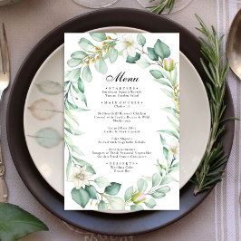 Elegant Eucalyptus Greenery Bröllop Menu