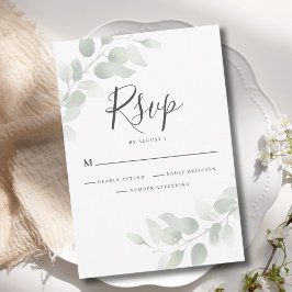 Elegant Eucalyptus Greenery Bröllop OSA Card Kort