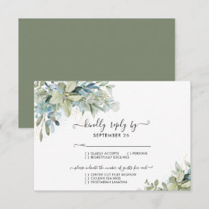 Elegant Eucalyptus Greenery Bröllop OSA Kort