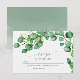 Elegant Eucalyptus Greenery Bröllop OSA Kort