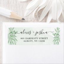 Elegant Eucalyptus Greenery Bröllop Returadress