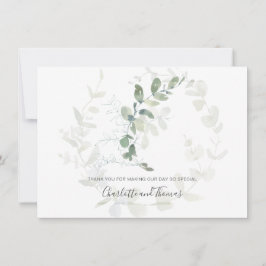 Elegant Eucalyptus Greenery Bröllop Tack Kort