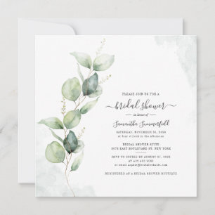 Elegant Eucalyptus Greenery Chic Möhippa Inbjudningar