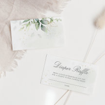Elegant Eucalyptus Greenery Diaper Raffle