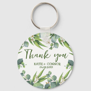 Elegant Eucalyptus Greenery Favor Tack Nyckelring