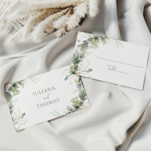 Elegant Eucalyptus Greenery Flat Bröllop