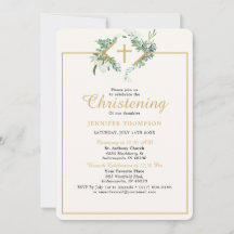 Elegant Eucalyptus Greenery Guld Christening