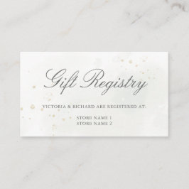 Elegant Eucalyptus Greenery Guld Gift Registry Tilläggskort