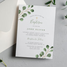Elegant eucalyptus greenery guld kor Baptism