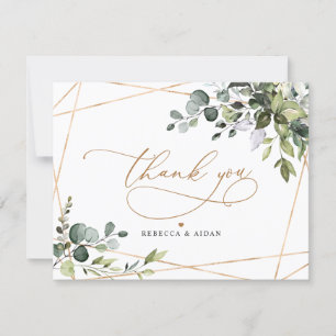 Elegant Eucalyptus Greenery Guld - tackkort Tack Kort
