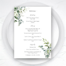 Elegant Eucalyptus Greenery Meny
