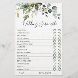 Elegant Eucalyptus Greenery Möhippa Game