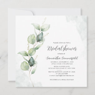 Elegant Eucalyptus Greenery Möhippa Inbjudningskor