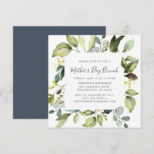 Elegant Eucalyptus & Greenery Mors dag Brunch Inbjudningar