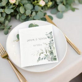 Elegant Eucalyptus Greenery Pappersservett